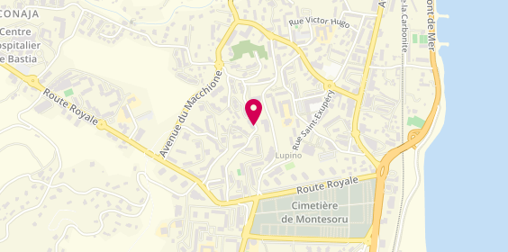 Plan de Esso Service du Prado, Lupino
Avenue de la Liberation, 20600 Bastia