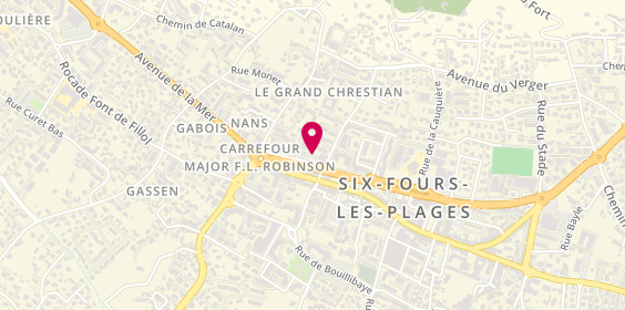 Plan de Centre auto - My Carwash six fours, 696 avenue Maréchal de Lattre de Tassigny, 83140 Six-Fours-les-Plages
