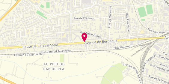 Plan de Station Dyneff, 108 avenue de Bordeaux, 11100 Narbonne