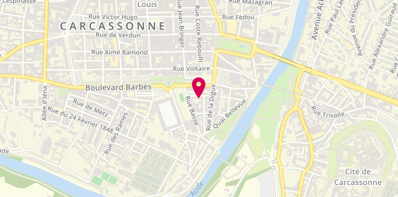 Plan de Aude Lavage, 11 Rue Marceau, 11000 Carcassonne
