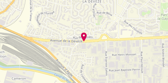 Plan de Relais Total Deveze, 1 Avenue de la Deveze, 34500 Béziers