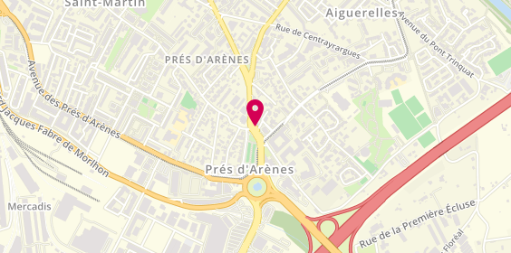 Plan de Agip Montpellier Palavas, 114-116 Avenue de Palavas, 34070 Montpellier