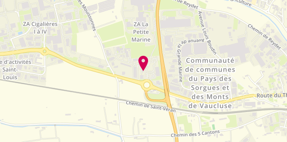 Plan de Centre de Lavage Les Pistes Bleues, avenue de la Petite Marine, 84800 L'Isle-sur-la-Sorgue