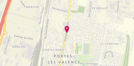 Plan de Station Service Eni, 15 Rue Jean Jaurès, 26800 Portes-lès-Valence