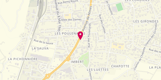 Plan de Access - TotalEnergies, 55 avenue de Nîmes, 07300 Tournon-sur-Rhône
