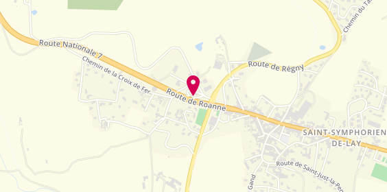 Plan de Automobiles Lafayette, 114 Route de Roanne, 42470 Saint-Symphorien-de-Lay