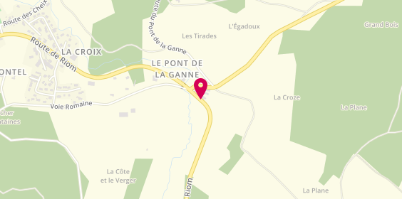 Plan de B2V Lavage, 4 le Pont de la Ganne, 63410 Manzat