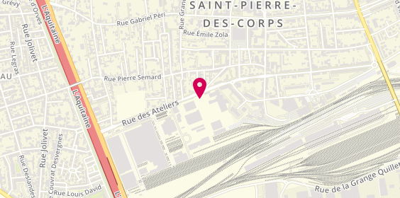 Plan de Saint-Pierre Lavage, 79 -93 Rue des Ateliers, 37700 Saint-Pierre-des-Corps