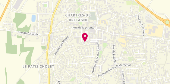 Plan de Peugeot, Rue Gustave Eiffel Zone Artisanale la Croix Aux Potiers, 35131 Chartres-de-Bretagne