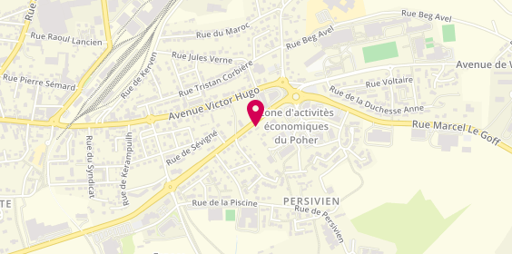 Plan de Carhaix Auto Lavage, 20 Boulevard Jean Moulin, 29270 Carhaix-Plouguer
