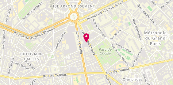 Plan de My Wash, 183 Avenue Choisy, 75013 Paris