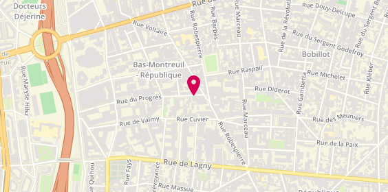 Plan de Dazelor Multi Services, 7 Rue du Progrès, 93100 Montreuil