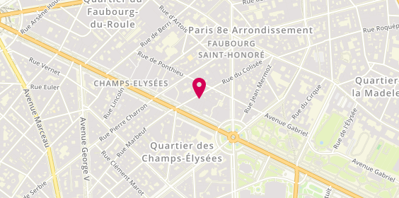 Plan de Station de lavage Champs Elyssées, 10 Rue du Colisée, 75008 Paris