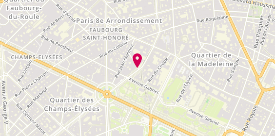 Plan de Lavage du rond-point, 18 Avenue des Champs Elysées Parking Rond-Point des Champs Elysées Entrée
Av. Matignon, 75008 Paris