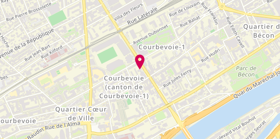Plan de Relais Courbevoie Bineau, 43-47 Boulevard de Verdun, 92400 Courbevoie
