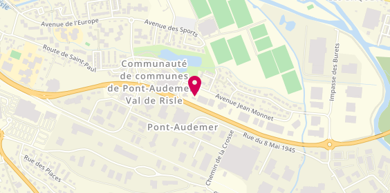 Plan de Eléphant Bleu, 2 avenue Jean Monnet, 27500 Pont-Audemer